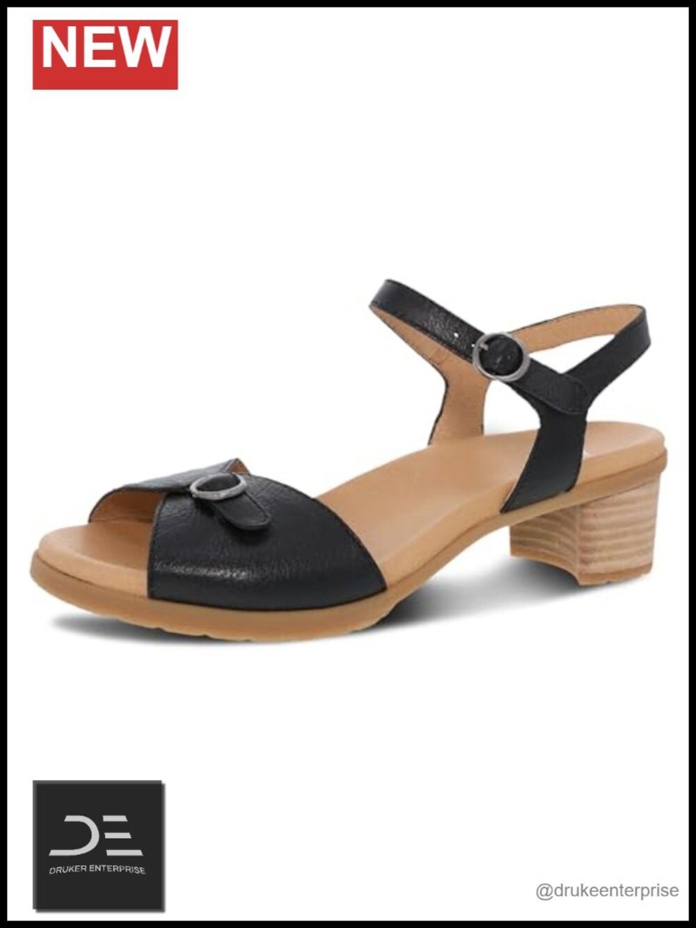 Dansko Tessie Women's Leather Sandals Heeled Buckle Adjustable Ankle Strap
